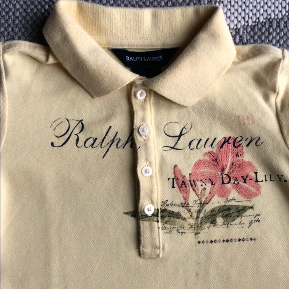⭐️Yellow Ralph Lauren Girls Polo 4T⭐️